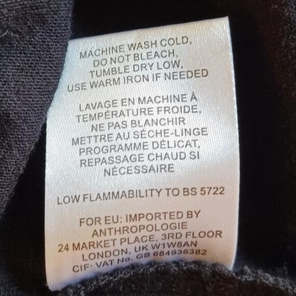 EUC Velvet by Graham & Spencer For Anthropologie Black Puff Sleeve Dress Size XS - Picture 9 of 9